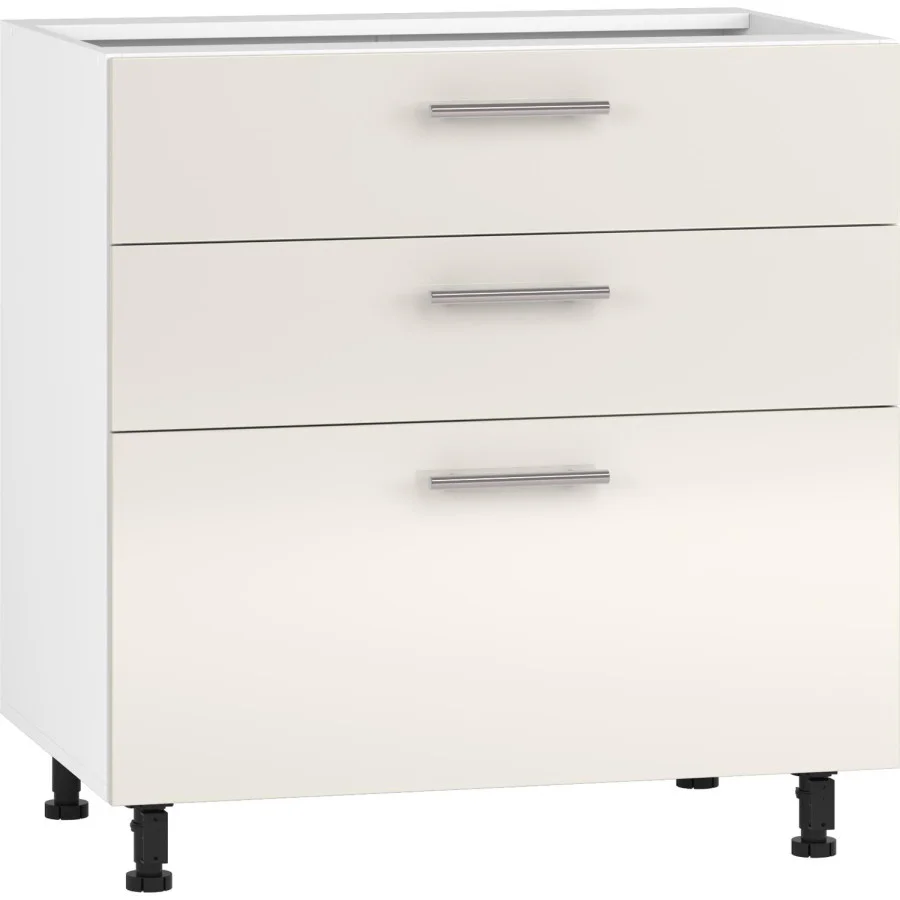 Bedside table with drawers VENTO D3S-60/82, beige order